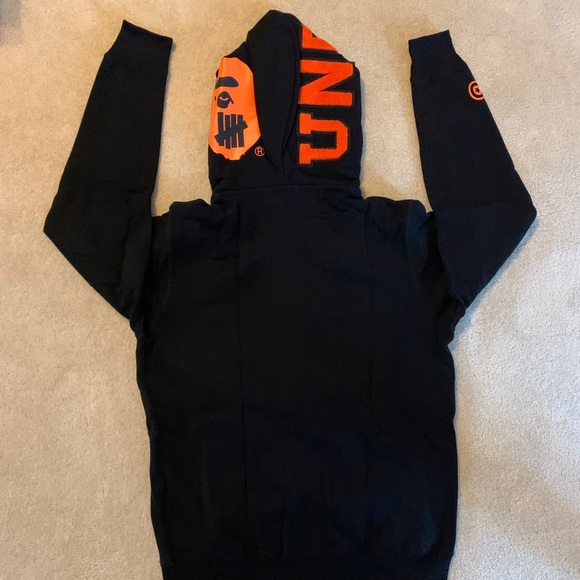 Bape X Undefeated Bape Double Hood Shark Hoodie - Picture 2 of 8